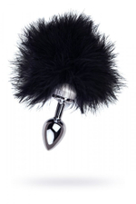 Анальная втулка маленькая с черной опушкой 8,5 см