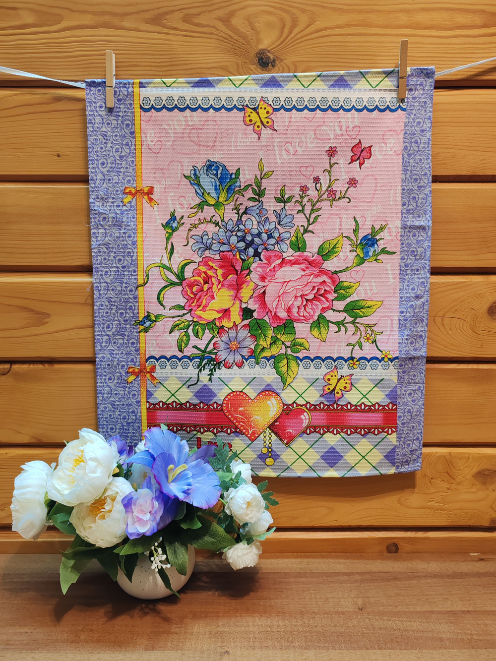 Набор кухонных полотенец, 3 шт , 45х60 см , рогожка