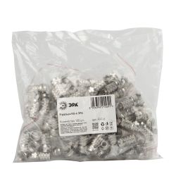 F-разъем ЭРА для кабеля RG-6 упаковка 100 шт. | Разъёмы, переходники, ТВ делители