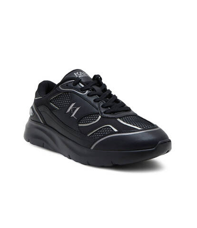 Кожаные кроссовки Karl Lagerfeld - черный(KL53620)