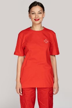 Футболка женская Скорая помощь MedicLine КРАСНАЯ