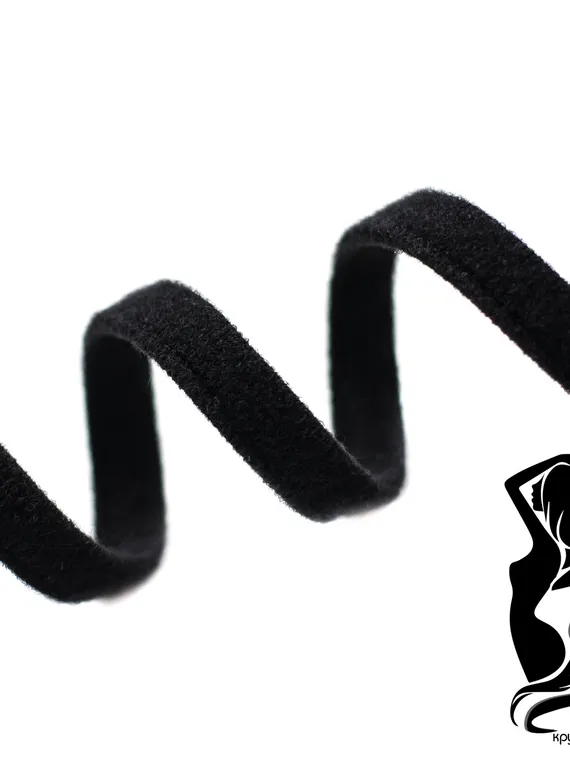 170 Ворсовая тесьма для каркасов 10 мм, черный 170