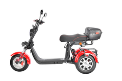 Электроскутер Citycoco White Siberia PRO Trike 3000W Красный