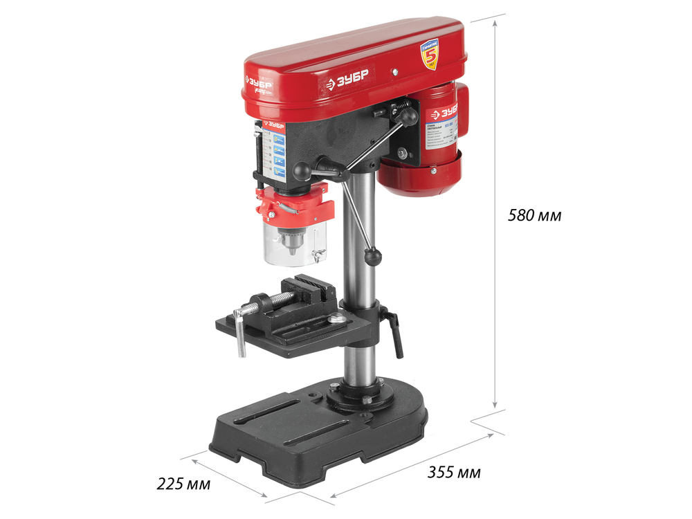 ЗУБР 350 Вт, 13 мм, вертикально - сверлильный станок (ЗСС-350)