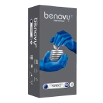 Перчатки латексные повышенной прочности смотровые неопудренные текстурированные Benovy Latex High Risk размер М синие 25 пар