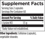 Designs For Health - LYS120 - L-Lysine 120 capsules