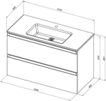 Тумба с раковиной Allen Brau Eclipse 2.0 100 см 1.E1003.PWM 2.0 папирус матовый