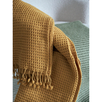Плед из шерсти цвета охры из коллекции essential, 130х180 см