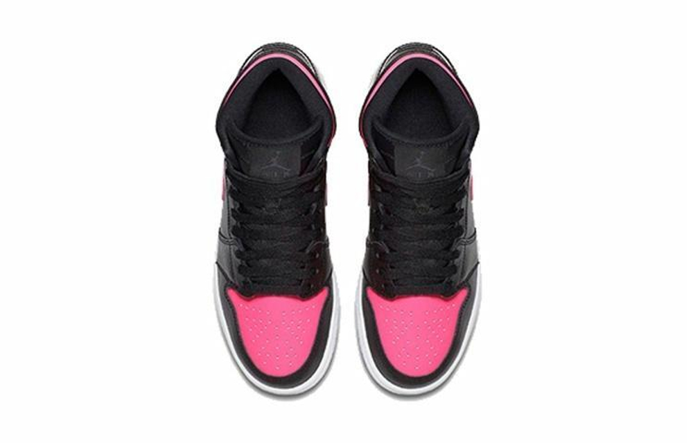 Кроссовки Jordan Air Jordan 1 Retro High Black Hyper Pink (Женская размерная сетка)