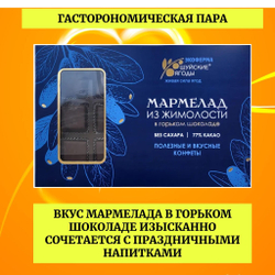 Мармелад из жимолости в горьком шоколаде без сахара / для диетического питания / веган, 195г