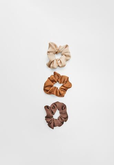 STRADIVARIUS Набор из 3 резинок для волос, коричневый