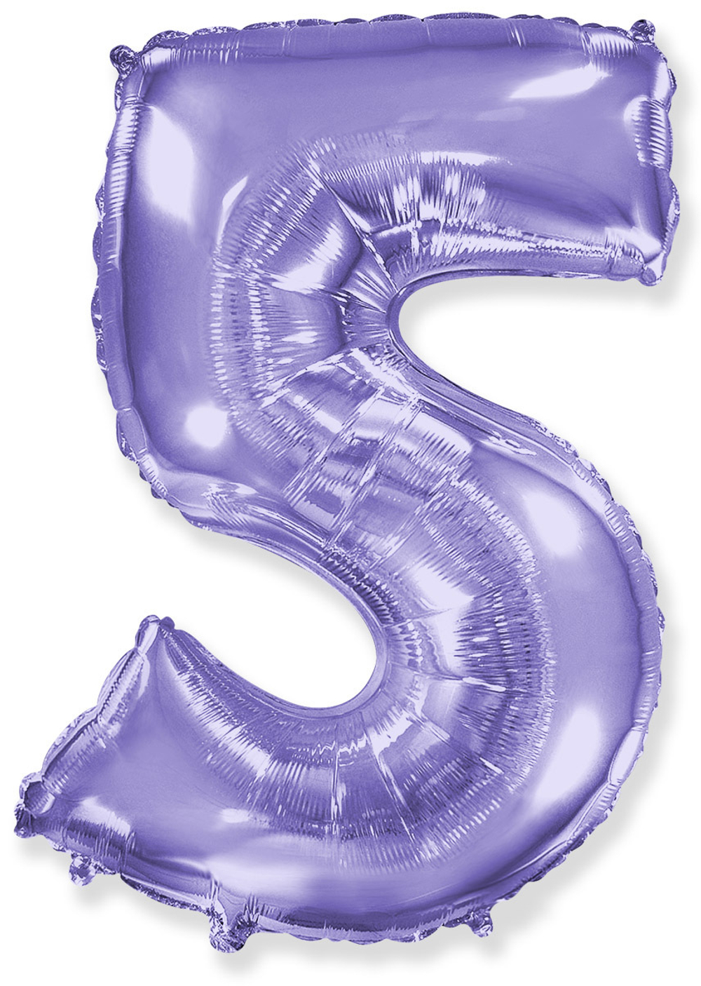 Фиолетовая цифра 5 с гелием
