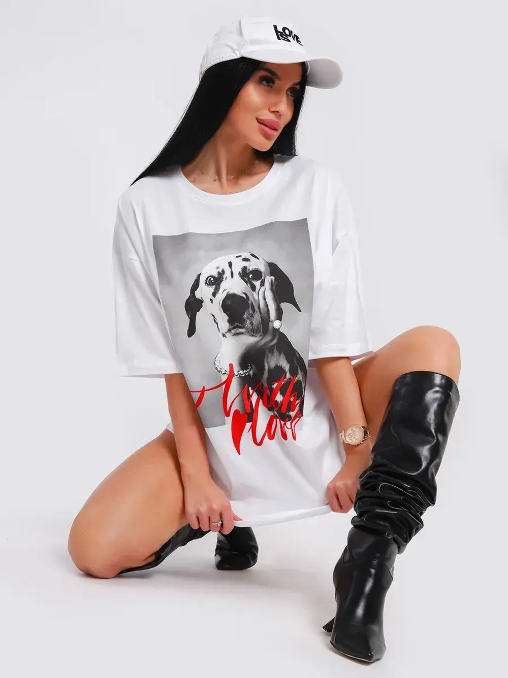 Футболка женская оверсайз принт