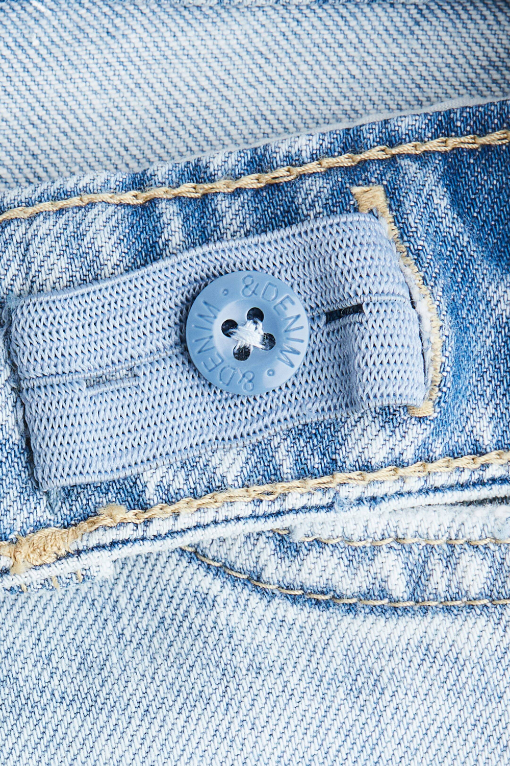 H&M Джинсы Baggy Fit Bootcut, голубой