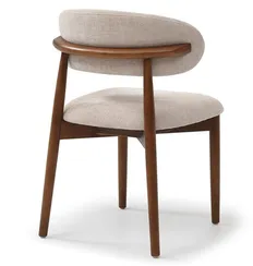Стул Ando бежевый, ножки орех