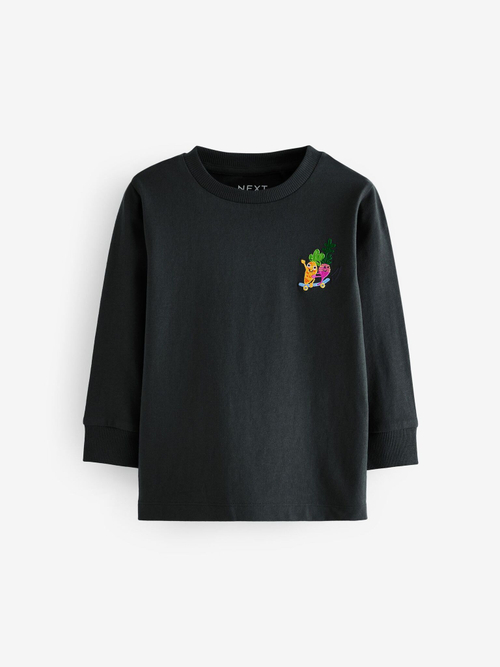 Лонгслив для мальчика Next N22-067, 3 шт., Черный, Молочный, Синий