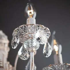 3305/3 / настенный светильник /   белый с золотом/прозрачный хрусталь Strotskis