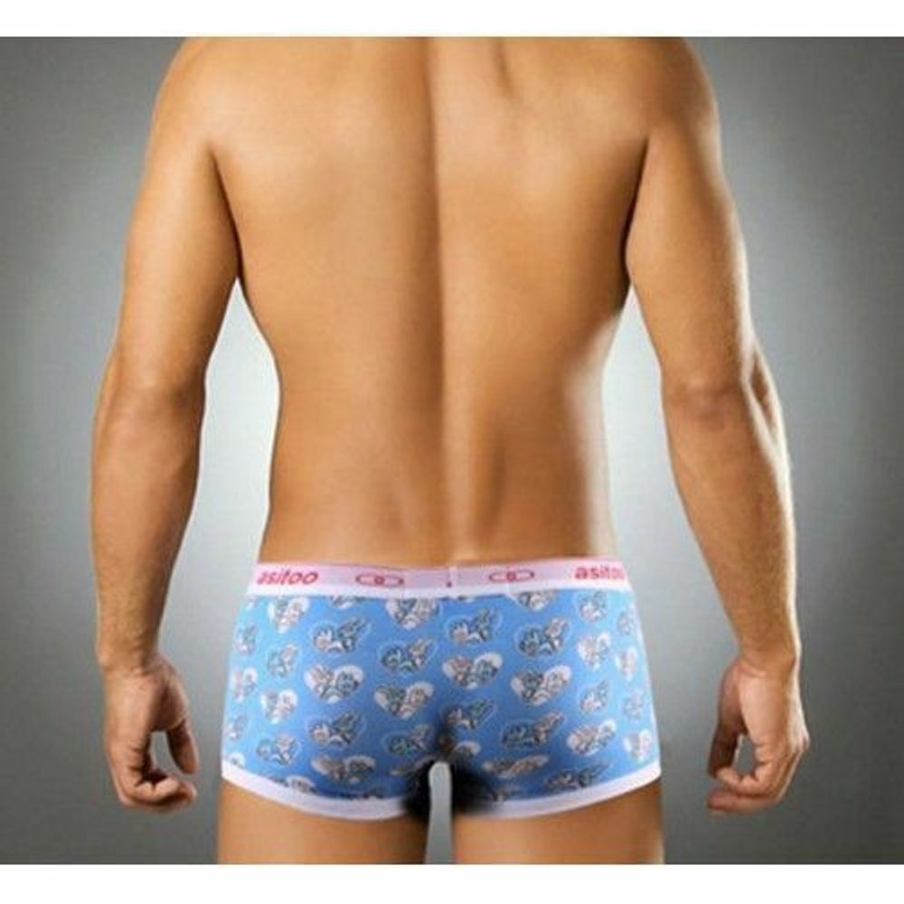 Мужские трусы хипсы Asitoo Modal Blue Rabbit Boxer AST0012