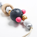 Держатель для пустышки "Мишка", дерев., цвет серый 4155500