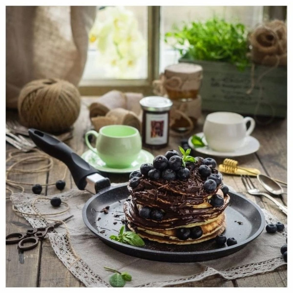 Блинница алюминий, 22 см, антиприг, Мечта, Гранит star, 12803