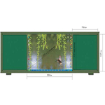 Магнитно-меловая доска для интерактивной доски BoardSYS (30) 127x460х9,5 см (30ДНД)