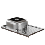 Мойка 80х50 (0,6) лев вып 3 1/2 MIXLINE 16см с сифоном ДЕКОР