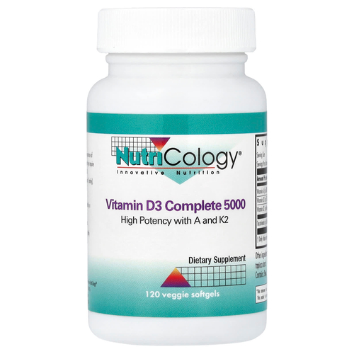 Nutricology, Комплекс с витамином D3 5000, 120 растительных капсул