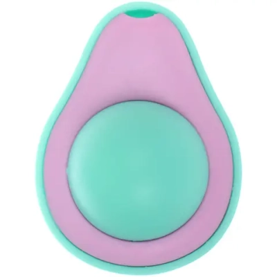 Игрушка для кошек мячик «Счастливый хвост!», цвет фиолетовый/зеленый, 6*4,6см