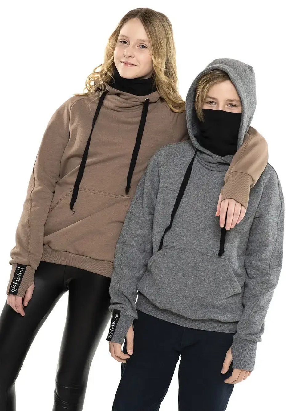Худи с маской "Ниндзя" Толстовка "Ninja" без начеса