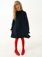 Платье для девочки с длинным рукавом AT1039 синий