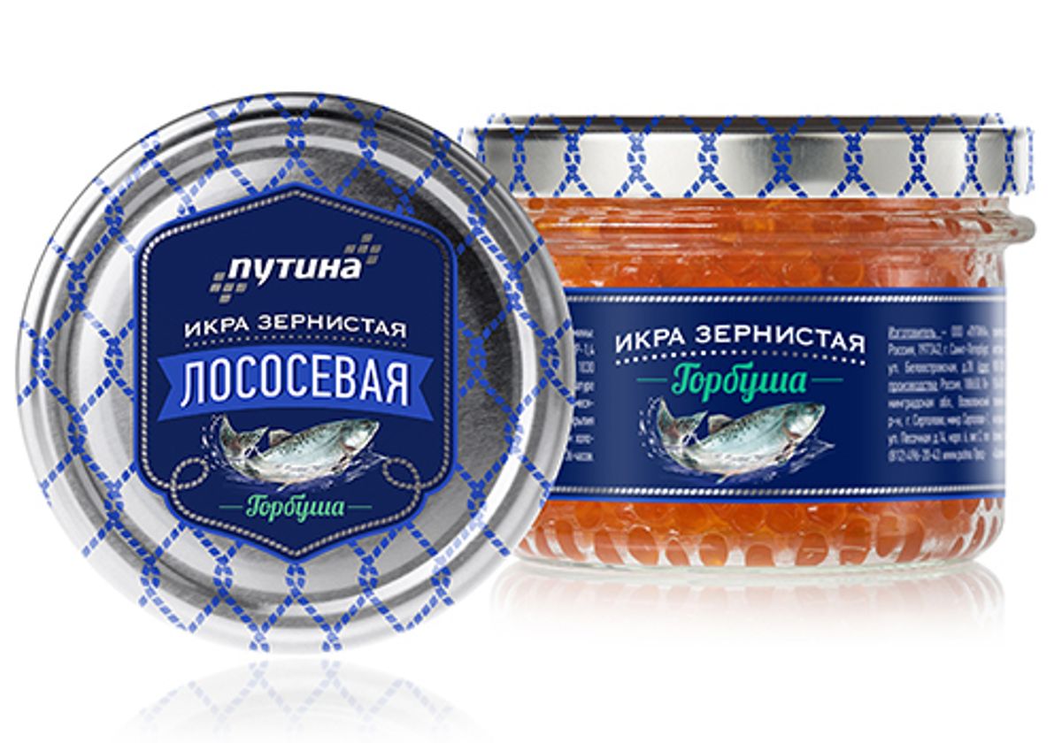 Икра красная лососёвая "Путина", 240г