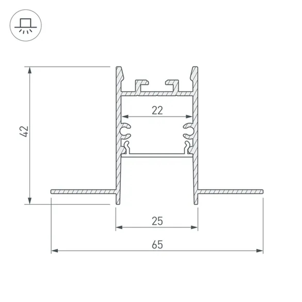 Профиль SL-COMFORT22-FANTOM-2000 ANOD (Arlight, Алюминий) 033275