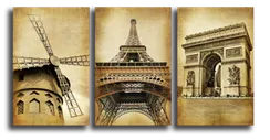 Модульная картина "Винтажный париж"