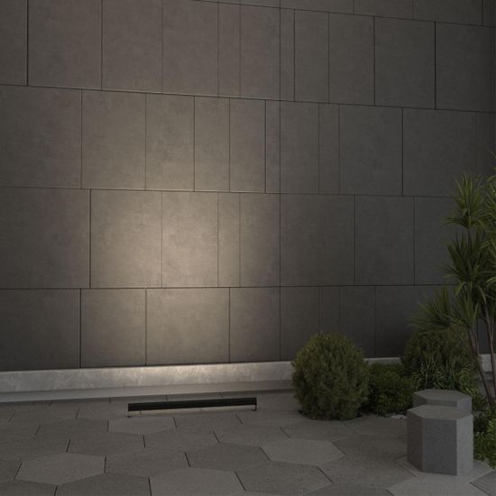 7040/22WL NATURE ODL25 721 черный/металл Фасадный поворотный на 180° светильник IP65 LED 22W 3000K 24° 1670ЛмAC220-240V GRAZE