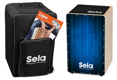 SELA SE 130 EN Cajon Varios Bundle Blue (рюкзак, обучающее пособие, коврик на сиденье в комплекте)