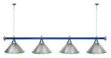 Лампа STARTBILLIARDS 4 пл. (плафоны хром,штанга антик медь,фурнитура золото)
