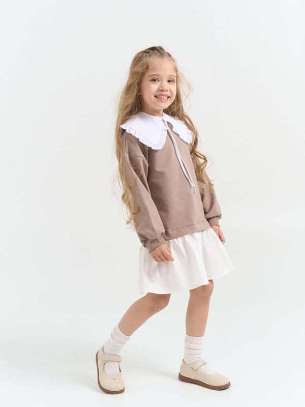 Платье с хлопковой юбкой 