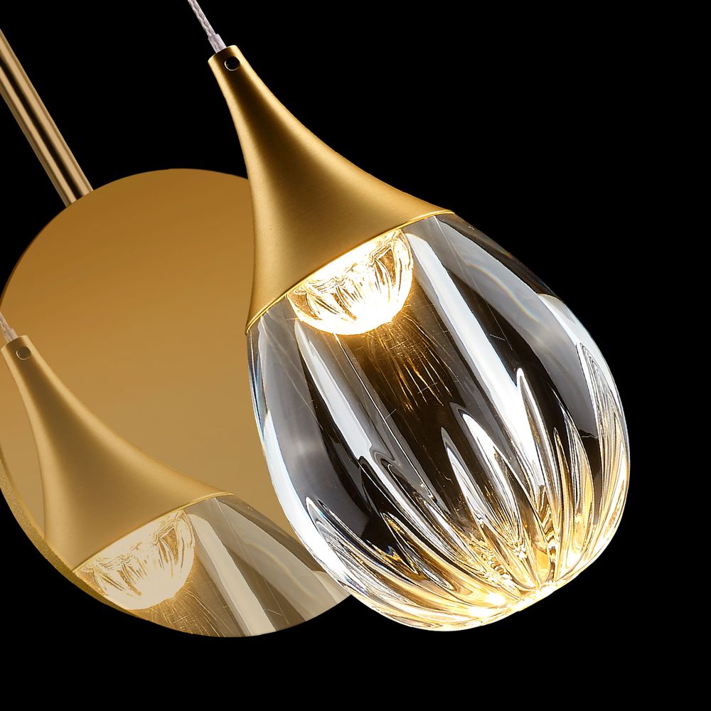 Настенный светильник MB24001004-1A gold/clear