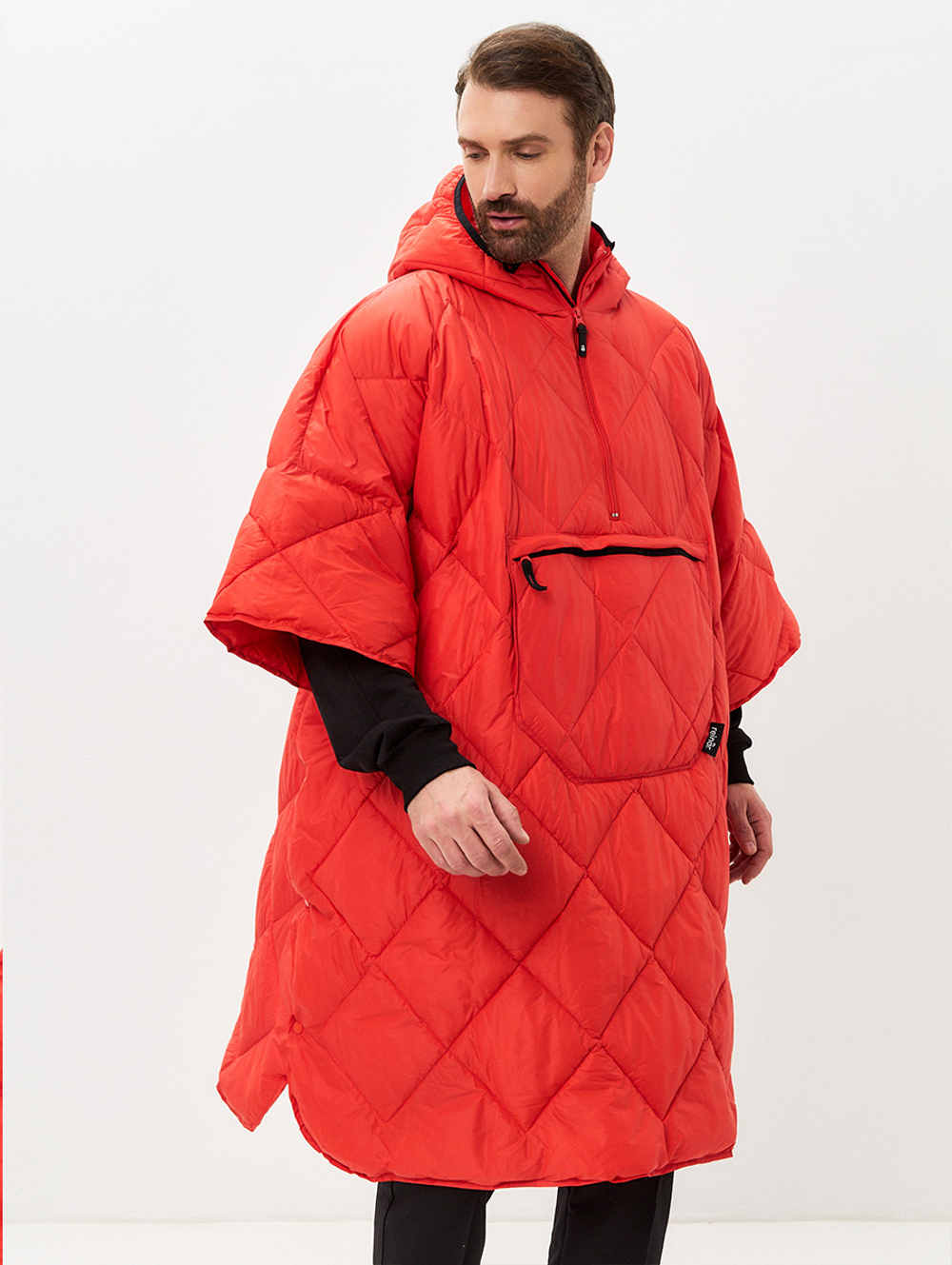 Утеплённое пончо 3 в 1 Shikotan red unisex