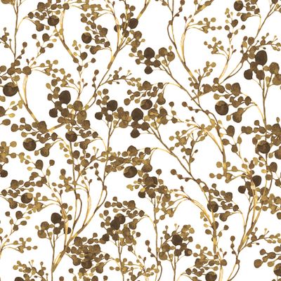 Акварельные коричневые абстрактные листья