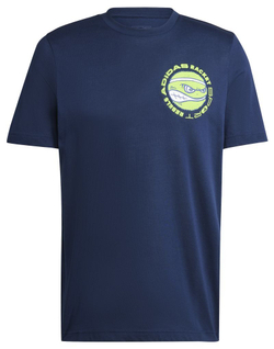 Мужская теннисная футболка Adidas Racket Sport Rebels Graphic - небесный