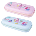 Пенал EVA Alingar, 1 отделение, откидная планка, карман сетка, объемный рисунок, 95 х 210 мм, "Русалочки", микс (голубой, розовый)