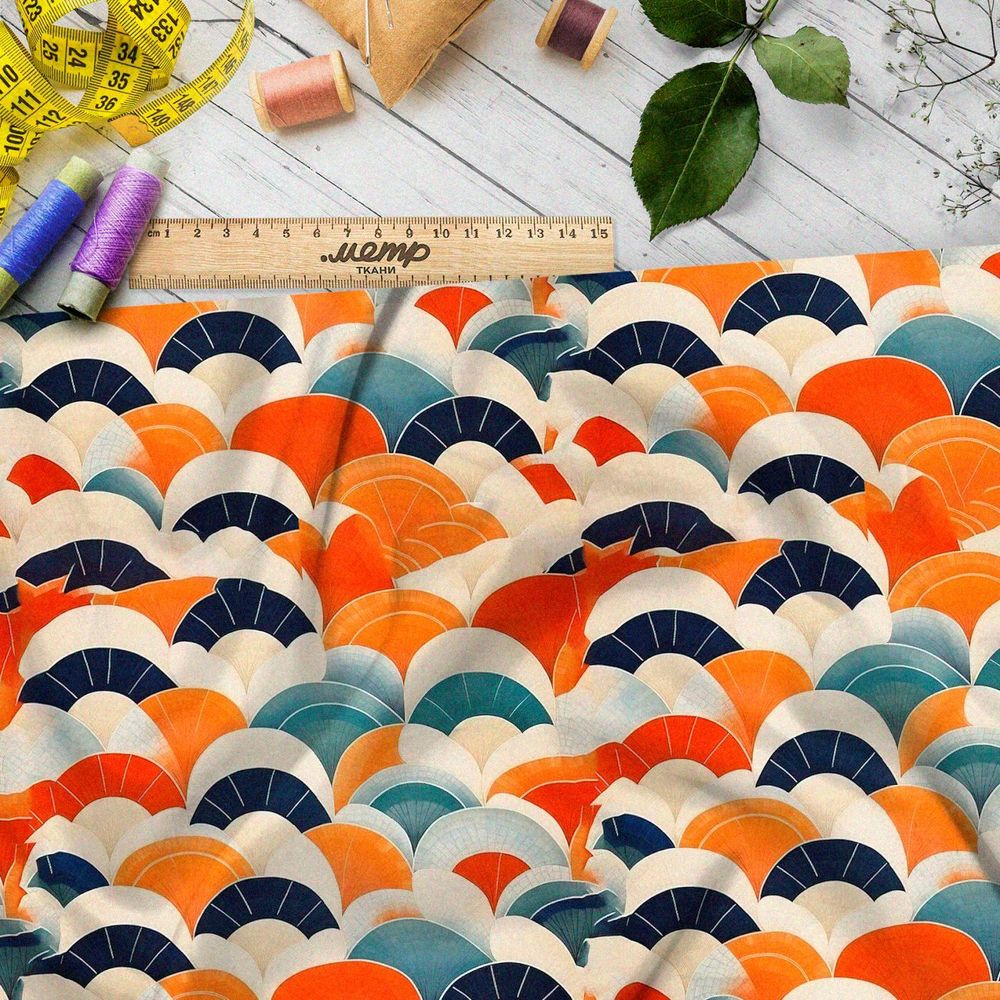 Ткань премиум Оксфорд 600D тропические волны