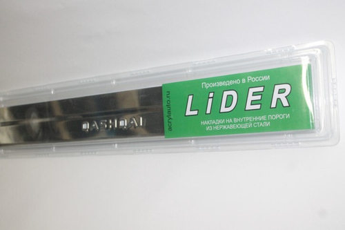 Накладка порога салона Nissan Qashqai с 2014 г. /хром/ 4 шт (LIDER)