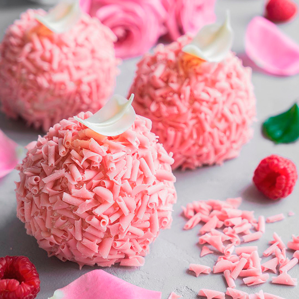 Шоколадная стружка Callebaut клубничная 50гр