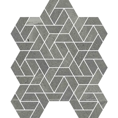 Мозаика Italon Метрополис Графит Дарк Айкон 28,6х34,7 керамогранит серый Упак. 6 шт. 0,6 кв.м.