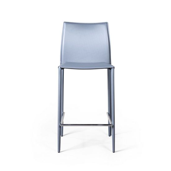 Стул полубарный Rolf, кожа антрацит