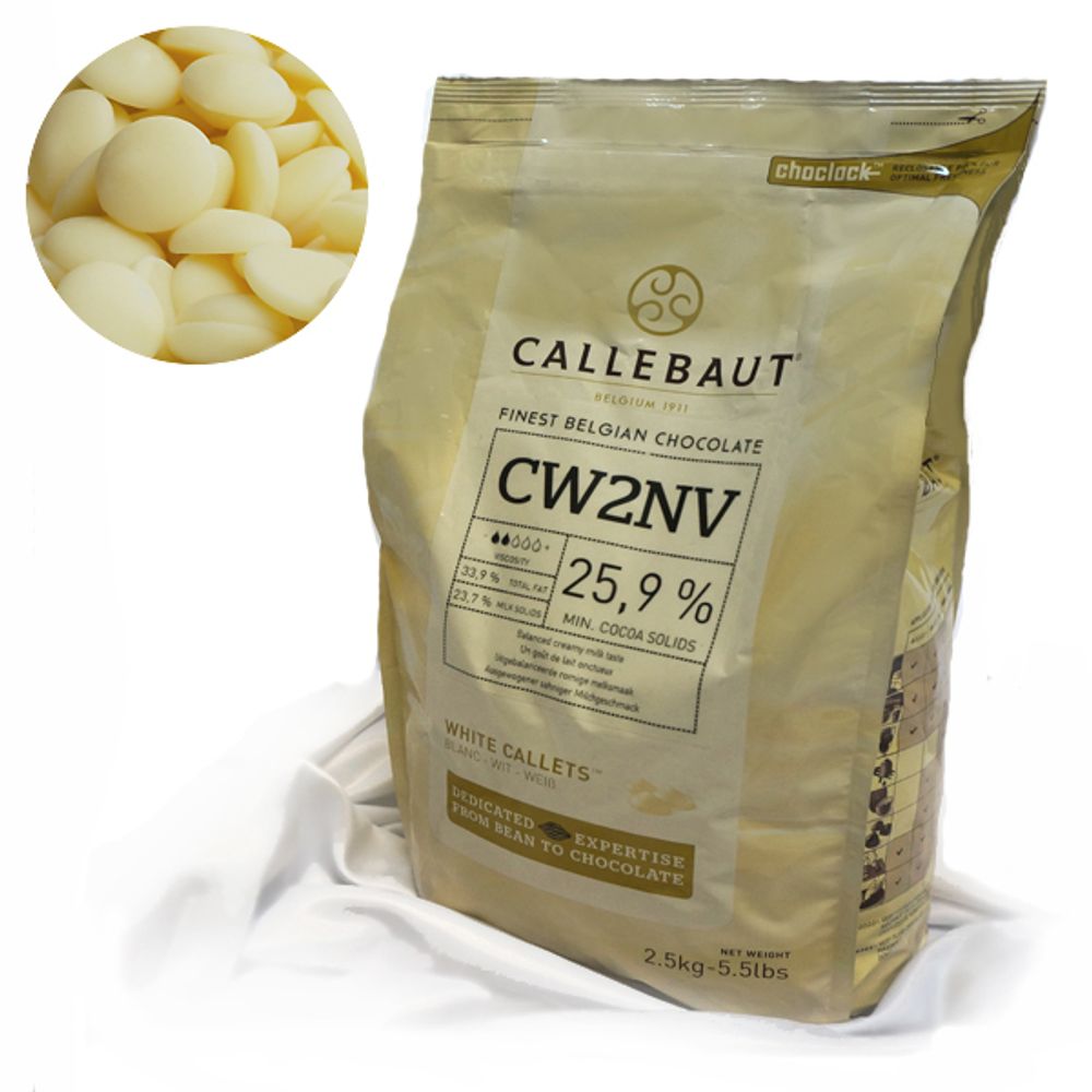 Шоколад белый Callebaut 25,9%, 2,5 кг