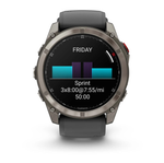 GARMIN Fenix 8 Pro 51mm Amoled Sapphire Lens Tinanium With Graphite/Black Silicone Band