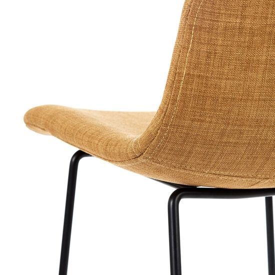 Барный стул Neo с мягкой обивкой рыжего цвета